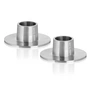 ester & erik - Candle holder for whip candles, ⌀ 6 cm, silver / matt (set of 2)