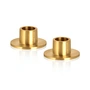 ester & erik - Candlestick for taper candles, ⌀ 4 cm, gold / matt (set of 2)