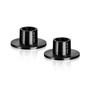 ester & erik - Candlestick for taper candles, ⌀ 4 cm, black / matte (set of 2)