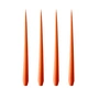 ester & erik - Taper candle, 24 cm, No. 16/2, vivid orange / matte (set of 4)