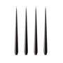 ester & erik - Pointed candle, 24 cm, No. 75, raw black / matt (set of 4)