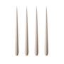 ester & erik - Taper candle, 24 cm, No. 22, linen grey / matt (set of 4)