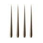 ester & erik - Pointed candle, 24 cm, No. 77, caviar / matt (set of 4)