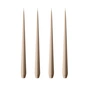 ester & erik - Pointed candle, 24 cm, No. 18, nougat note / matt (set of 4)