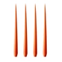 ester & erik - Whip candle, 32 cm, No. 16/2, vivid orange / matte (set of 4)