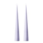 ester & erik - Cone candle, 37 cm, No. 12, airy violet / matt (set of 2)