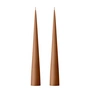 ester & erik - Taper candle, 37 cm, No. 23, raw toffee / matt (set of 2)