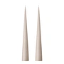 ester & erik - Cone candle, 37 cm, No. 22, linen gray / matt (set of 2)