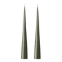 ester & erik - Cone candle, 37 cm, No. 70, green soil / matt (set of 2)