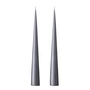 ester & erik - Taper candle, 37 cm, No. 74, dark slate / matt (set of 2)