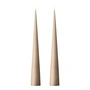 ester & erik - Taper candle, 37 cm, No. 18, nougat note / matt (set of 2)