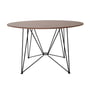 Acapulco Design - The Ring Table, H 74 x Ø 120 cm, walnut veneer / black