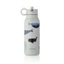 LIEWOOD - Falk Water bottle, 350 ml, whales / cloud blue