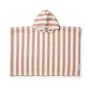 LIEWOOD - Paco Bath poncho, 5 - 6 years, striped, white / tuscany rose