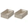 LIEWOOD - Weston Storage box, 25 x 18 x 9.5 cm, sandy (set of 2)
