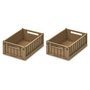 LIEWOOD - Weston Storage box, 25 x 18 x 9.5 cm, oat (set of 2)