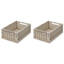 LIEWOOD - Weston Storage box, 36 x 25 x 13.5 cm, sandy (set of 2)