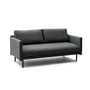 Normann Copenhagen - Rar 2-seater sofa, black / Re-Born dark gray