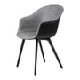 Gubi - Bat Dining Chair Front Upholstery (Plastic Base), Black / Enzo Degli Angiuoni (0023)