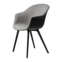 Gubi - Bat Dining Chair Front Upholstery (Plastic Base), Black / Remix 3 (152)