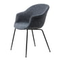 Gubi - Bat Dining Chair Fully Upholstered (Conic Base), Black / Around Bouclé (023)