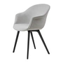 Gubi - Bat Dining Chair Fully Upholstered (Plastic Base), Black / Remix 3 (123)