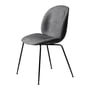 Gubi - Beetle Dining Chair Front Upholstery (Conic Base), Black / Enzo Degli Angiuoni (0023)