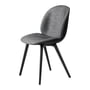 Gubi - Beetle Dining Chair Front Upholstery (Plastic Base), Black / Enzo Degli Angiuoni (0023)