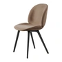 Gubi - Beetle Dining Chair Fully upholstered (plastic base), black / Dedar Sunday (034)