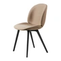 Gubi - Beetle Dining Chair Full upholstery (plastic base), black / Remix 3 (233)