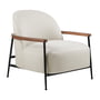 Gubi - Sejour Lounge Chair with armrests, matt black / walnut oiled / Enzo Degli Angiuoni Plain 0001