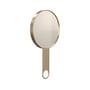 Frost - Nova2 Cosmetic hand mirror with 5-fold magnification 1982, gold brushed