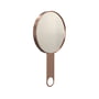 Frost - Nova2 Cosmetic hand mirror with 5-fold magnification 1982, copper brushed
