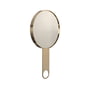 Frost - Nova2 cosmetic hand mirror with 5-fold magnification 1982, gold polished