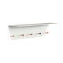 Frost - Unu Wall coat rack 60 x 15 x 15 cm, white matt / copper polished