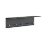 Frost - Unu wall coat rack 60 x 15 x 15 cm, black matt / gold polished