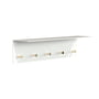 Frost - Unu wall coat rack 60 x 15 x 15 cm, white matt / gold polished