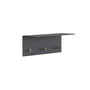 Frost - Unu Wall coat rack 40 x 15 x 15 cm, black matt / gold polished