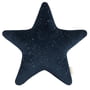 Nobodinoz - Velvet cushion star, 40 x 40 cm, night blue silver milky way