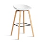 Hay - About A Stool AAS 32 H 75 cm, lacquered oak / black steel / white 2. 0
