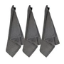 The Organic Company - Dishcloths, 30 x 35 cm, evening gray (set of 3)