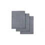 The Organic Company - Urban Dishcloth, 18 x 35 cm, gray blue / stone (set of 3)
