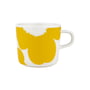 Marimekko - Oiva Iso Unikko Mug with handle, 200 ml, white / spring yellow
