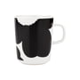 Marimekko - Oiva Iso Unikko Mug with handle 250 ml, white / black (60th Anniversary Collection)