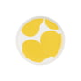 Marimekko - Oiva Iso Unikko Plate, Ø 13.5 cm, white / spring yellow