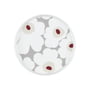 Marimekko - Oiva Unikko Plate, Ø 20 cm, white / light gray / red