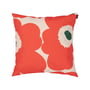 Marimekko - Unikko Pillowcase, 50 x 60 cm, offwhite / orange / green