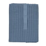 The Organic Company - Big Waffle Bath towel & Blanket, 100 x 150 cm, gray blue