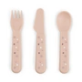 Done by Deer - Foodie Children's cutlery set, Happy Dots, pink (set of 3)