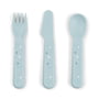 Done by Deer - Foodie Children's cutlery set, Happy Dots, blue (set of 3)